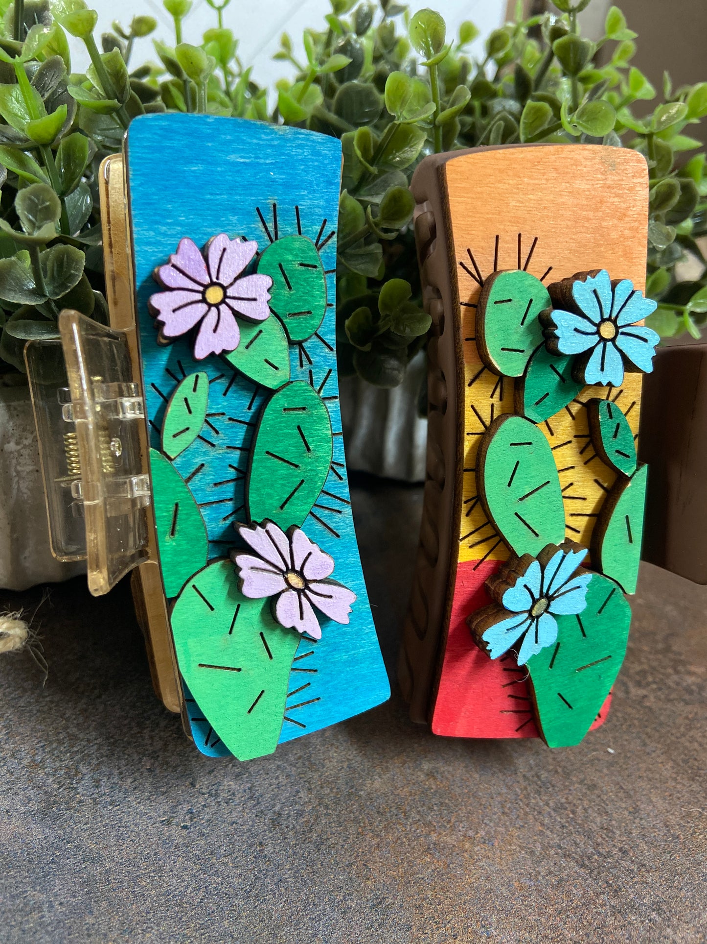 Cactus Hair Clip