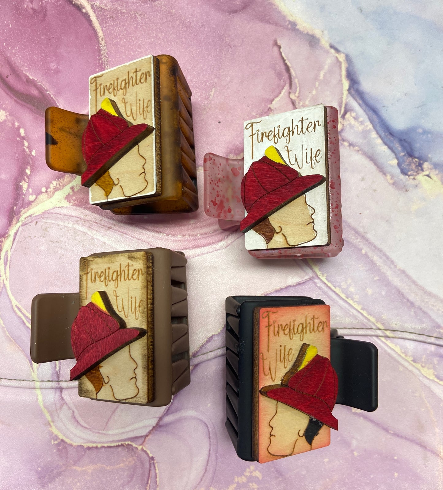 Firefighter Wife Hair Clip 2 Sizes!