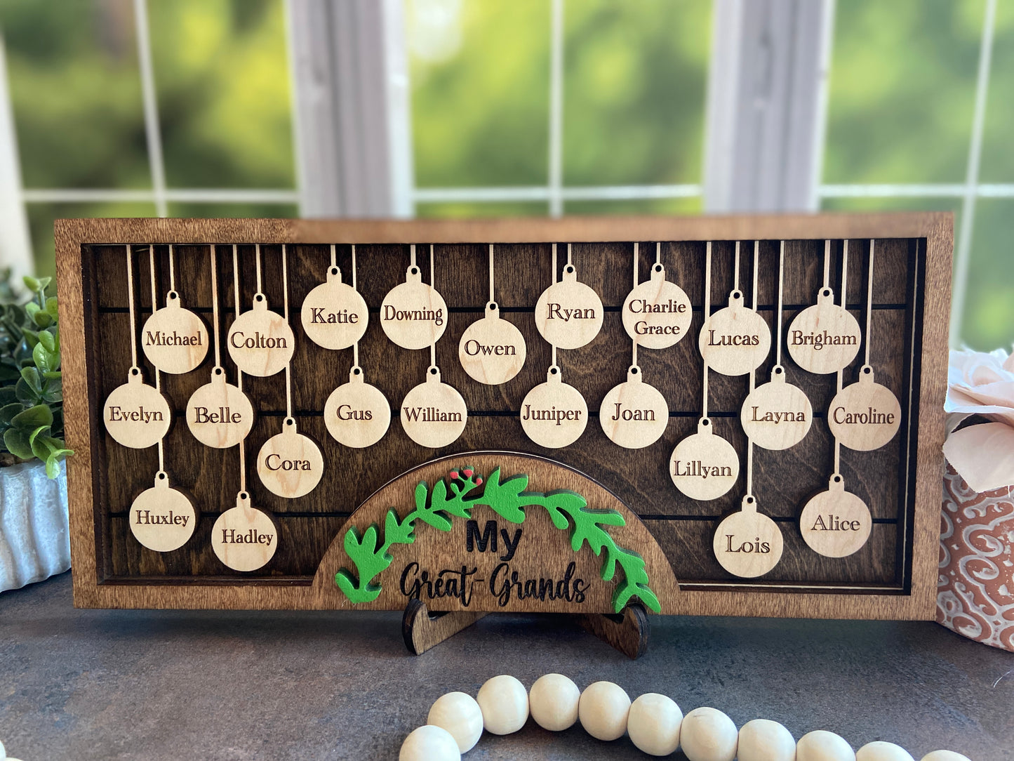 Family Christmas Ornament Sign