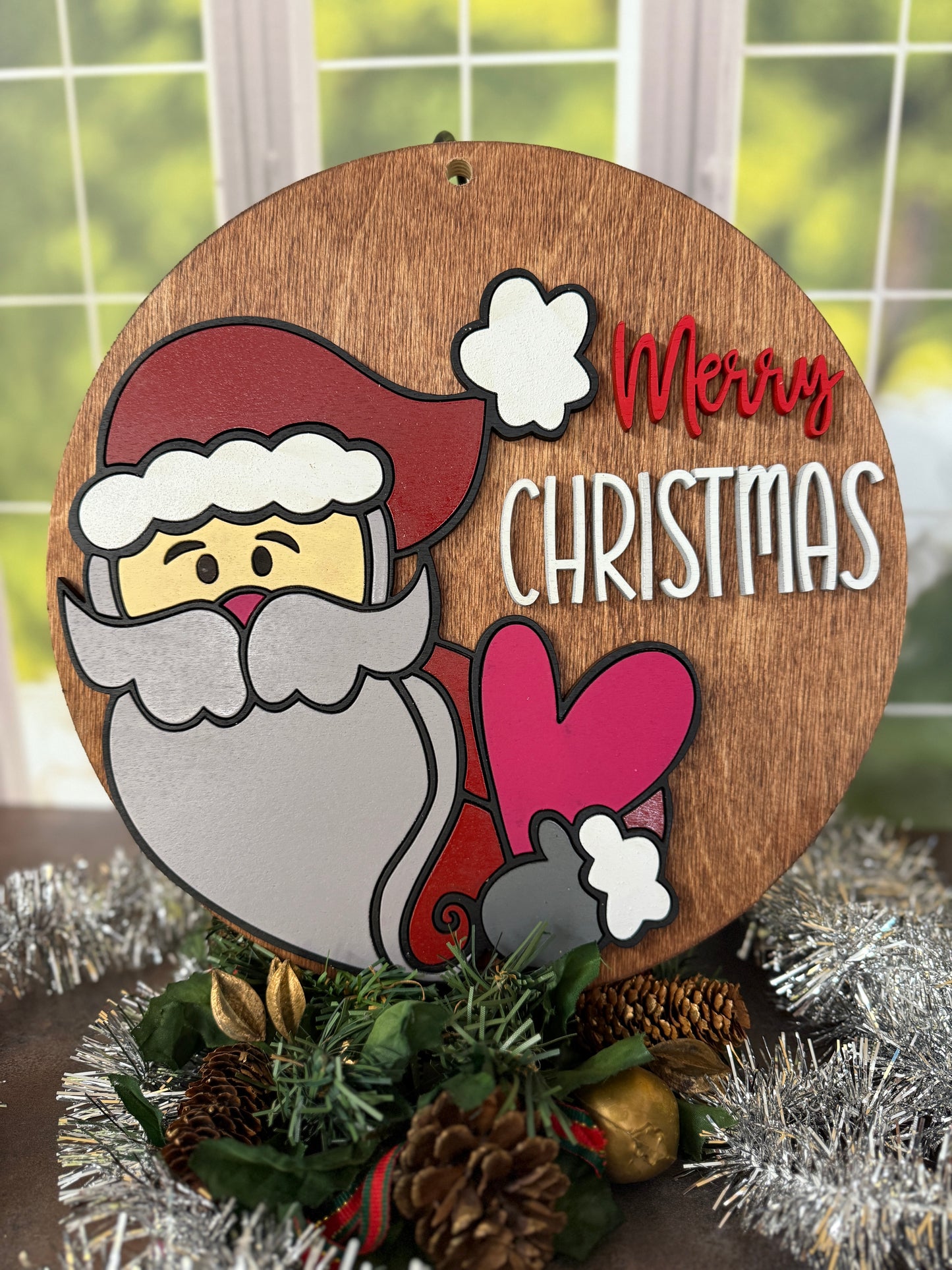 Santa Merry Christmas Door Hanger