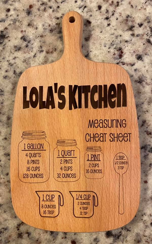 Small engraved Beechwood cutting board