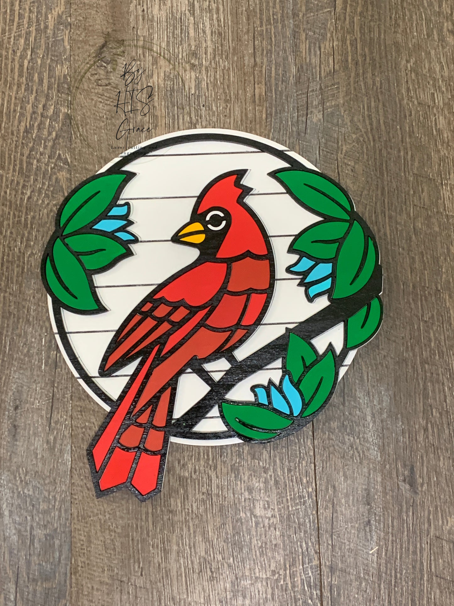 Red bird Plaque