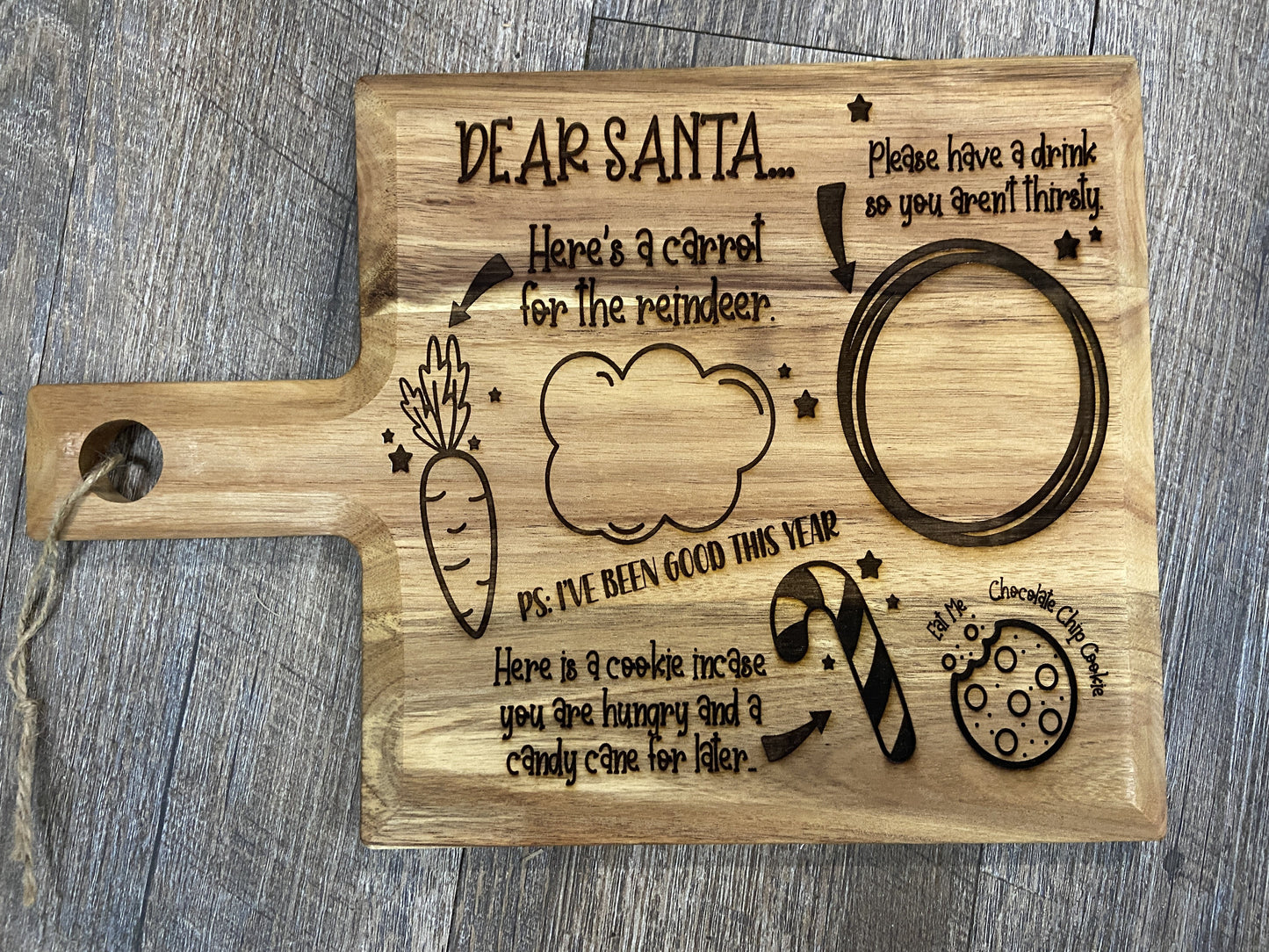 Small engraved Beechwood cutting board