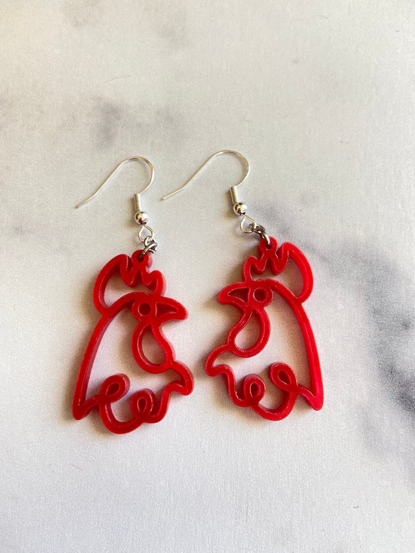 Rooster Earrings