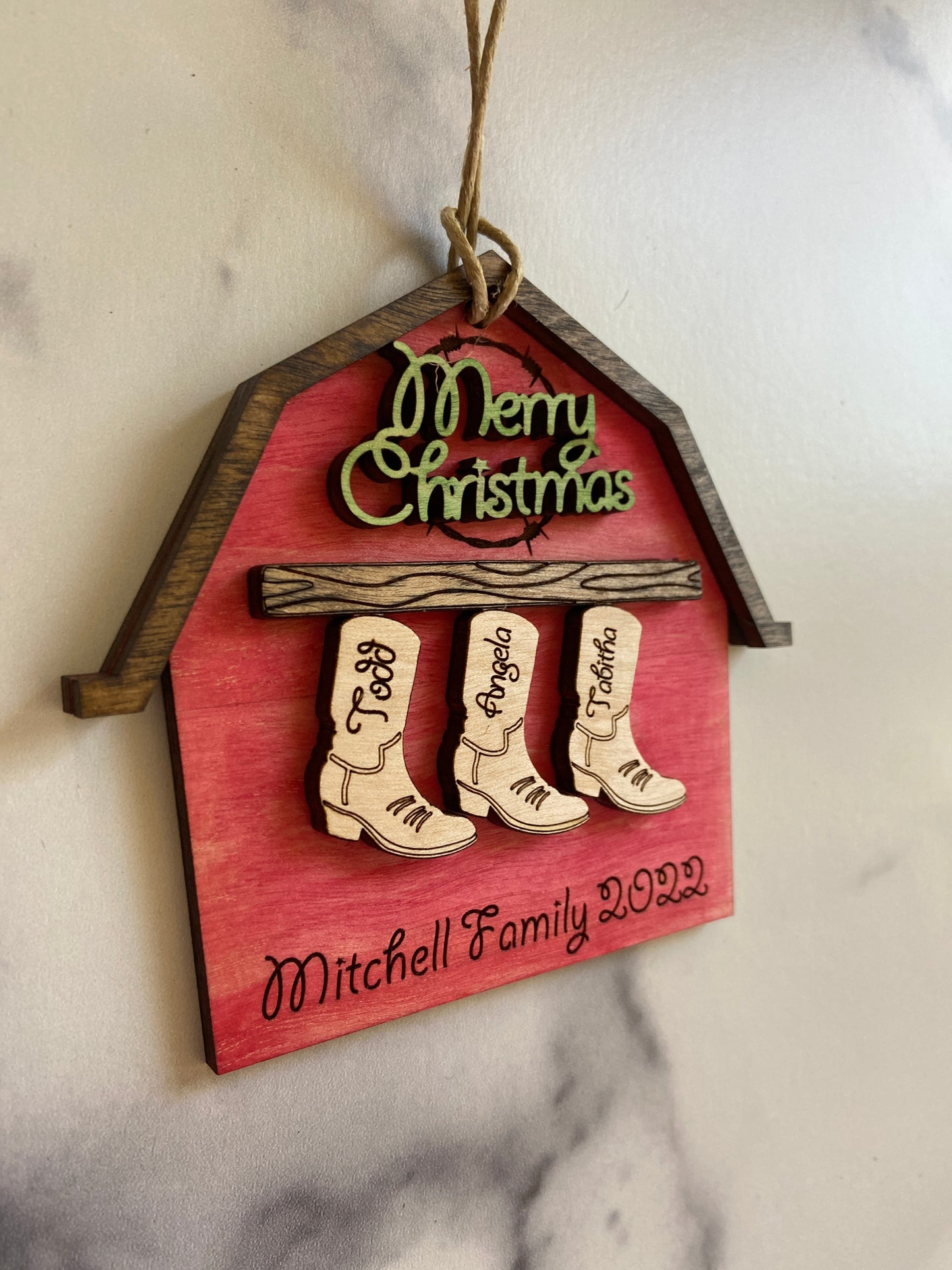 Barn N Boot Personalized Ornament