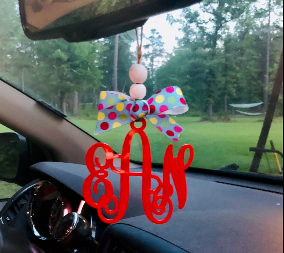Monogram Car Charm