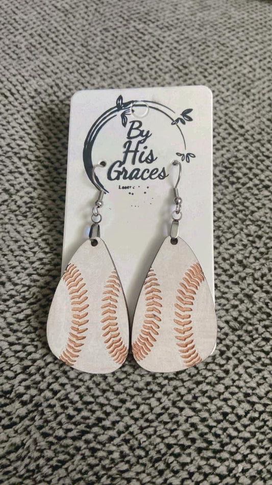 Baseball Earrings