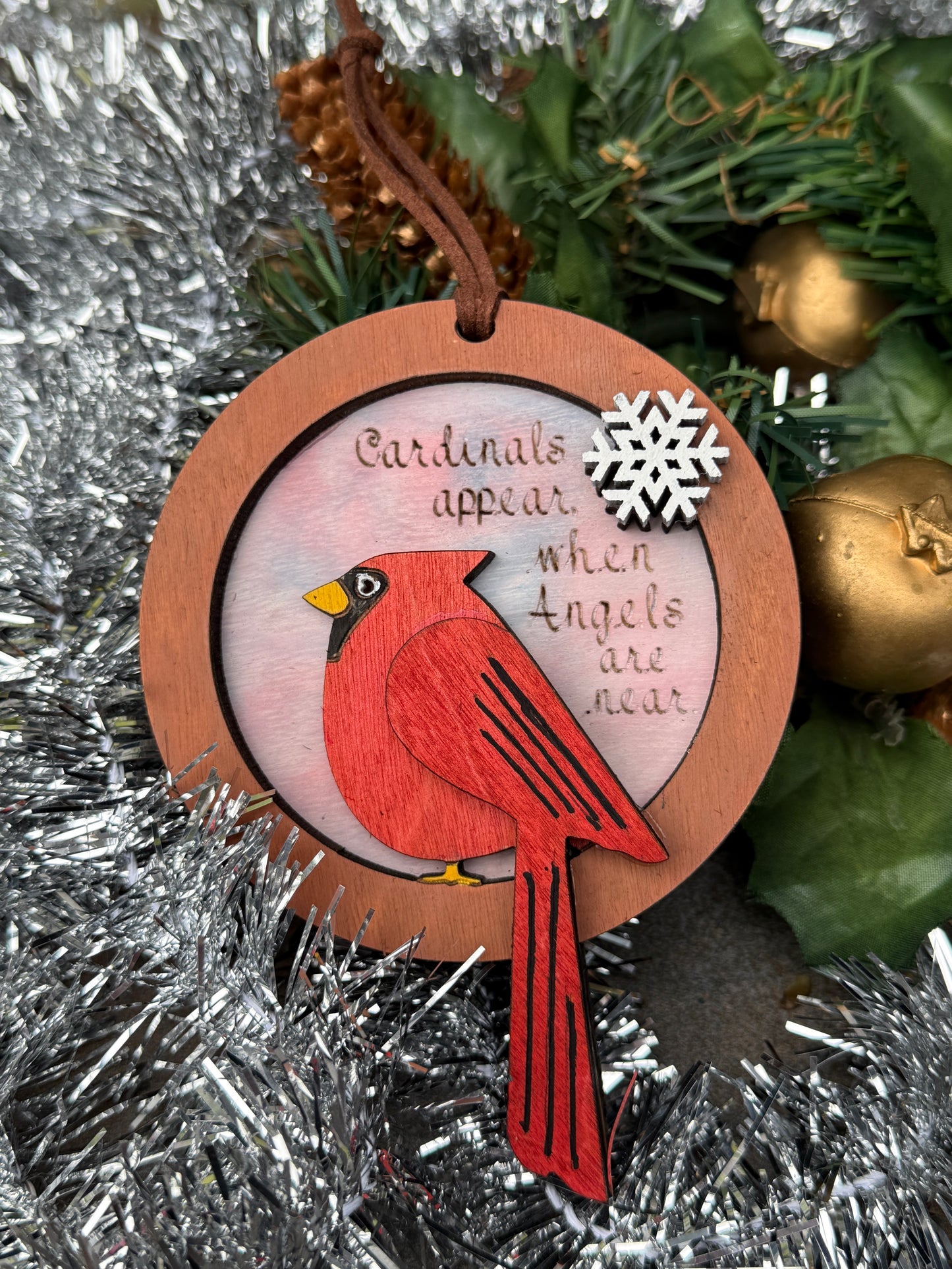 Cardinals Appear when Angels Ornament