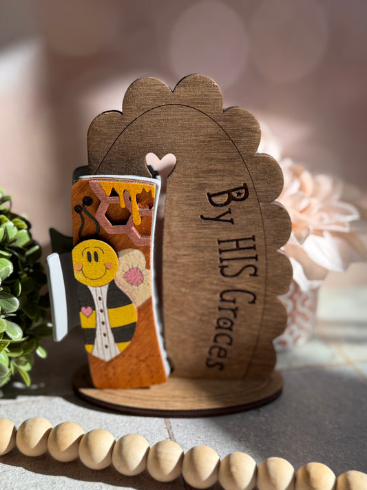 Bee Small Honey comb Hair Clip