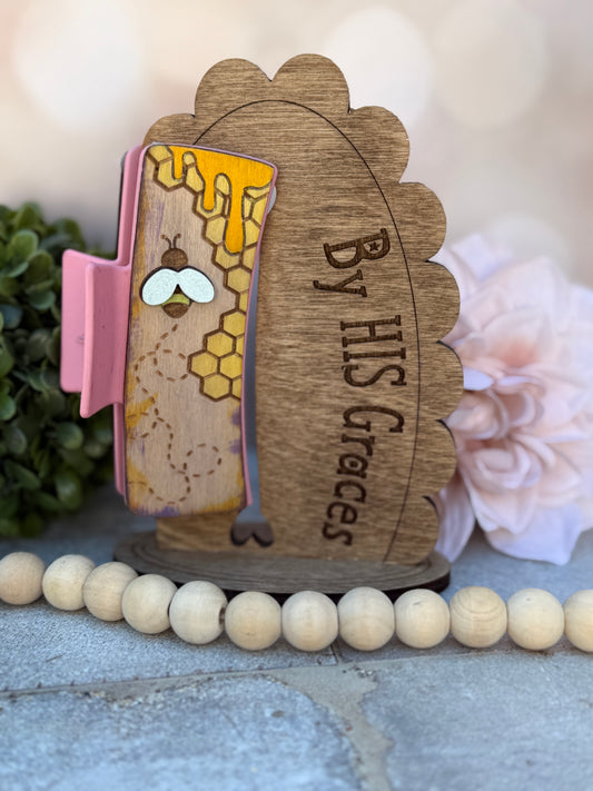 Small Bee Honeycomb Hair Clip