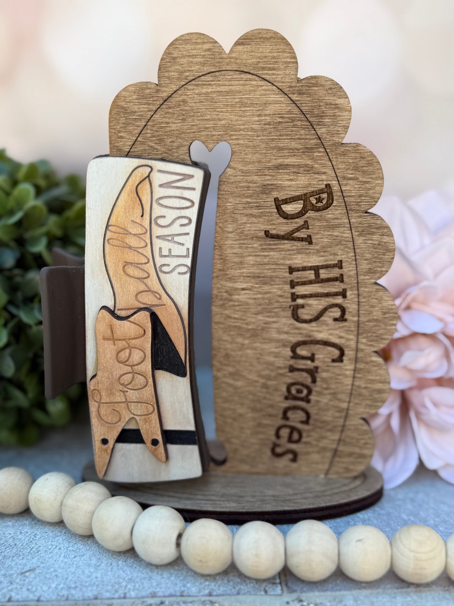 Football Flag Hair Clip