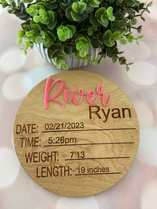 Birth Stat/Baby Announcement