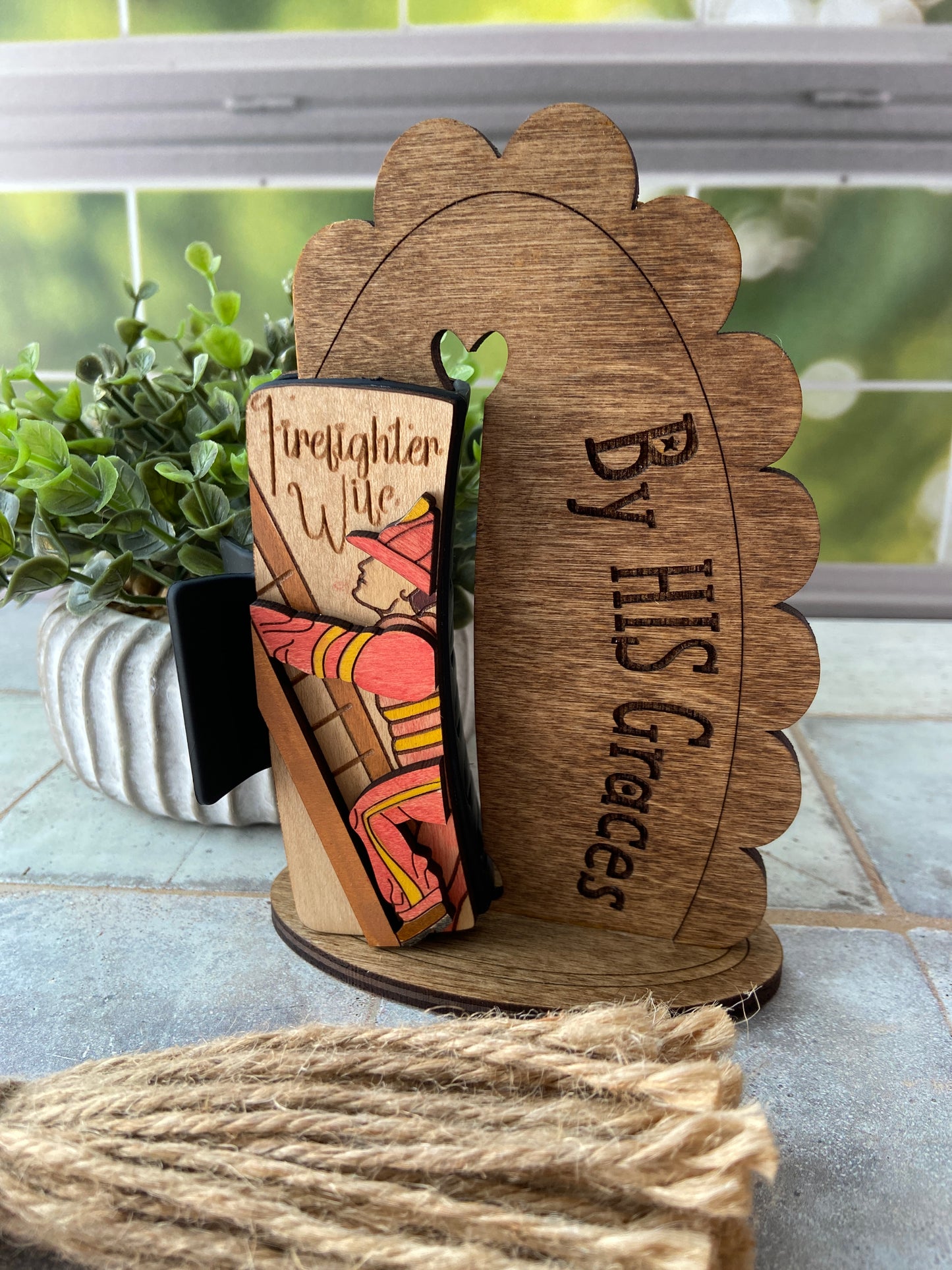 Firefighter Wife Hair Clip 2 Sizes!