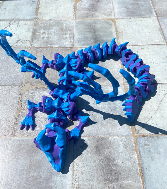 3D Blue Bones Dragon