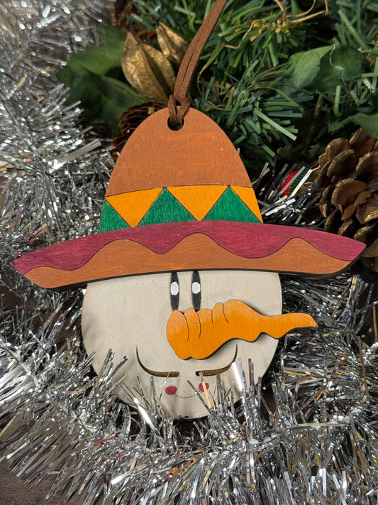 Mexican Snowman Ornament