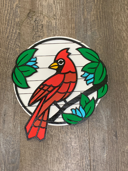 Red bird Plaque