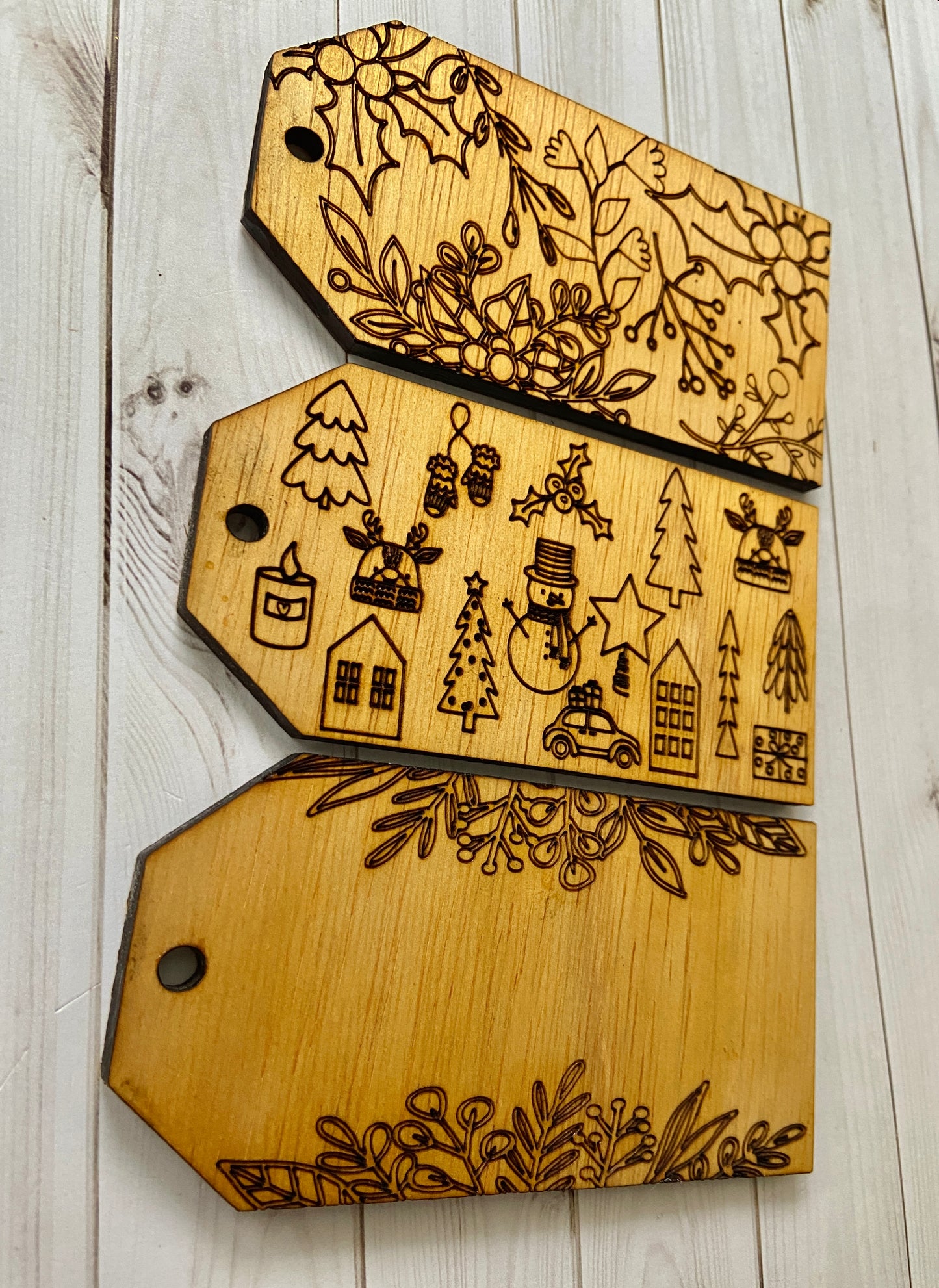 Laser Engraved and Personalized Wooden Tags