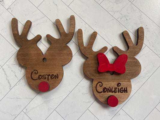 Reindeer Mouse Ornament-Personalized