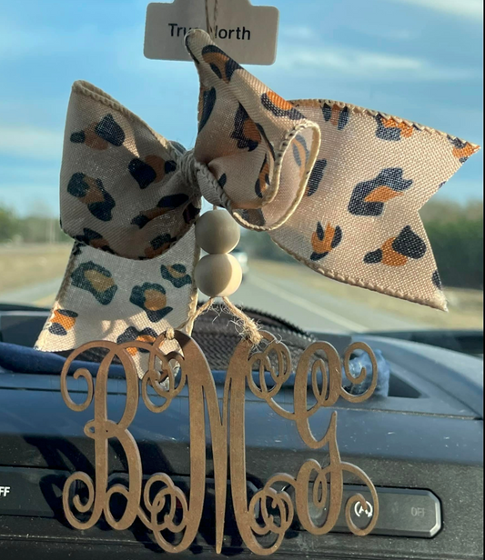 Monogram Car Charm
